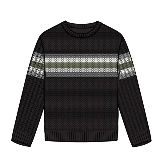 SWEATER TOP KNIT-BLACK