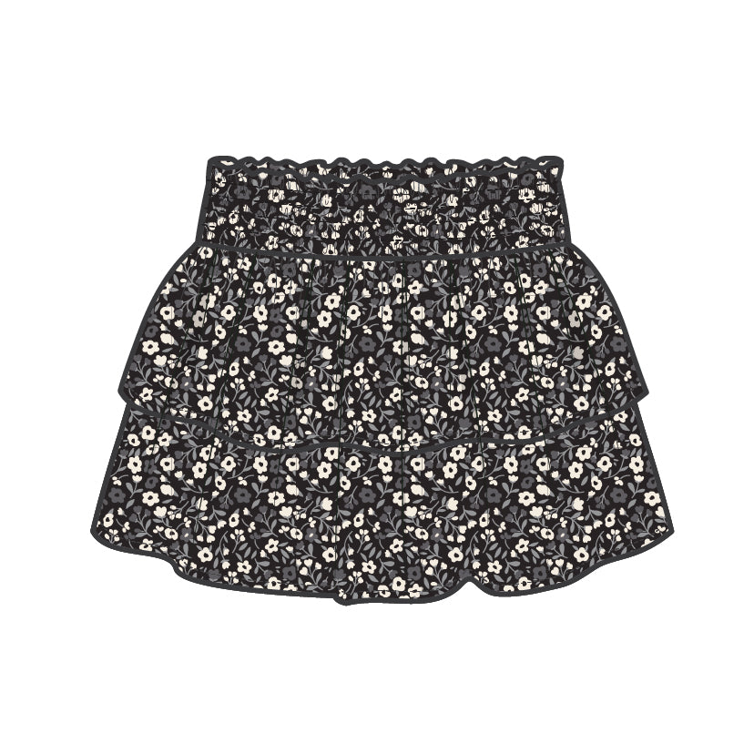SKIRT WOVEN-BLACK