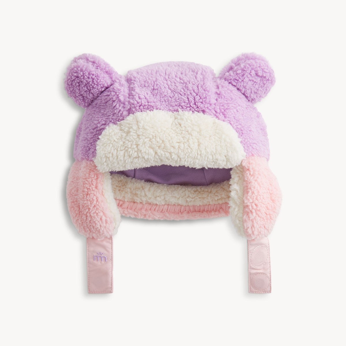 PINK COLORBLOCK SHERPA HAT