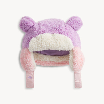 PINK COLORBLOCK SHERPA HAT