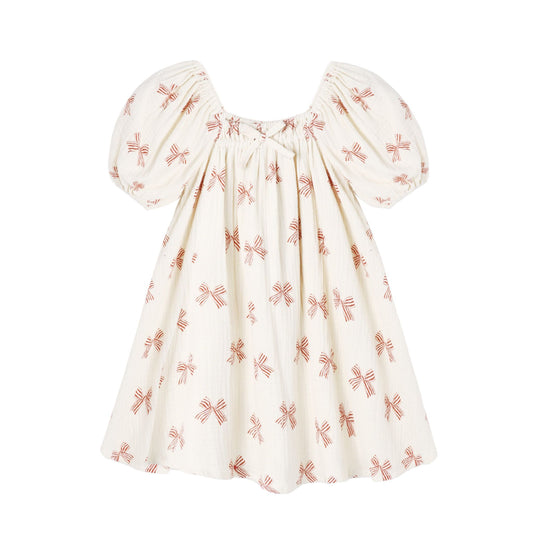 SABRINA MINI DRESS PEPPERMINT BOWS