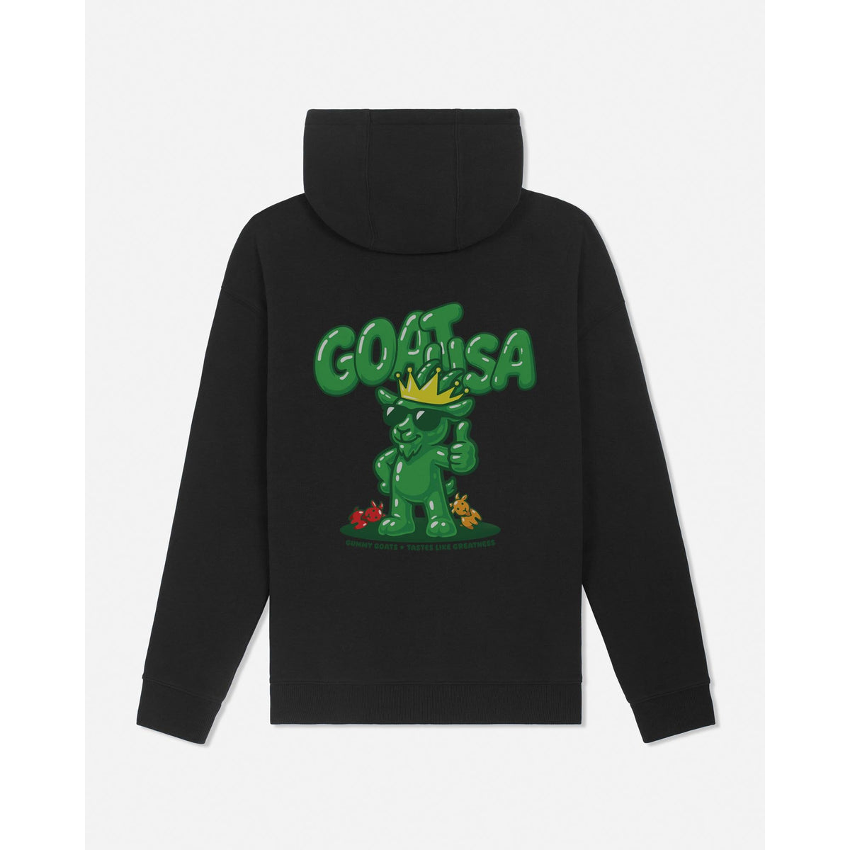 GUMMY BEAR HOODED SWEATSHIRT: BLACK