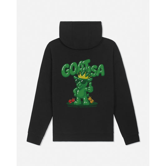 GUMMY BEAR HOODED SWEATSHIRT: BLACK