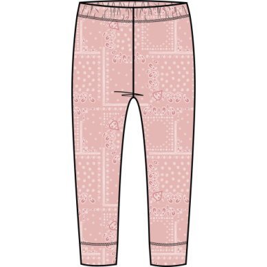 PAISLEY PRINT ON ROSE LEGGINGS