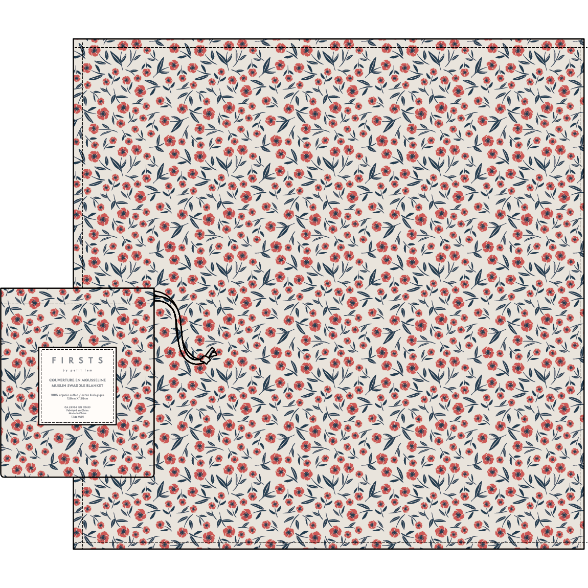 BLANKET POPPY WOVEN-BEIGE