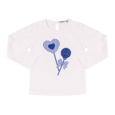 STRETCH JERSEY T-SHIRT BLUE HEART