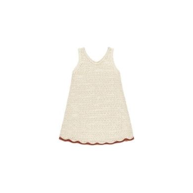 CROCHET TANK MINI DRESS || NATURAL