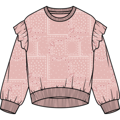 PAISLEY PRINT ON ROSE SWEATSHIRT