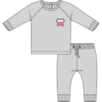 2PC Set Fire Engine Applique