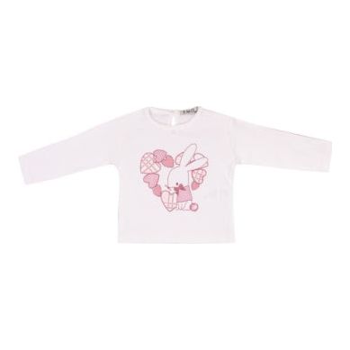 INTERLOCK L/S T-SHIRT W/ BUNNY AND HEARTS