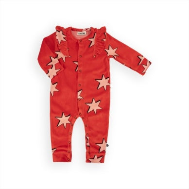 STARS BABY JUMPSUIT GIRLS VELVET