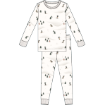 Winter fun off-white PJ set