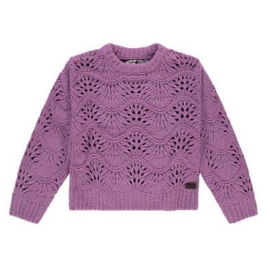 GIRLS PULLOVER PURPLE SWEATER