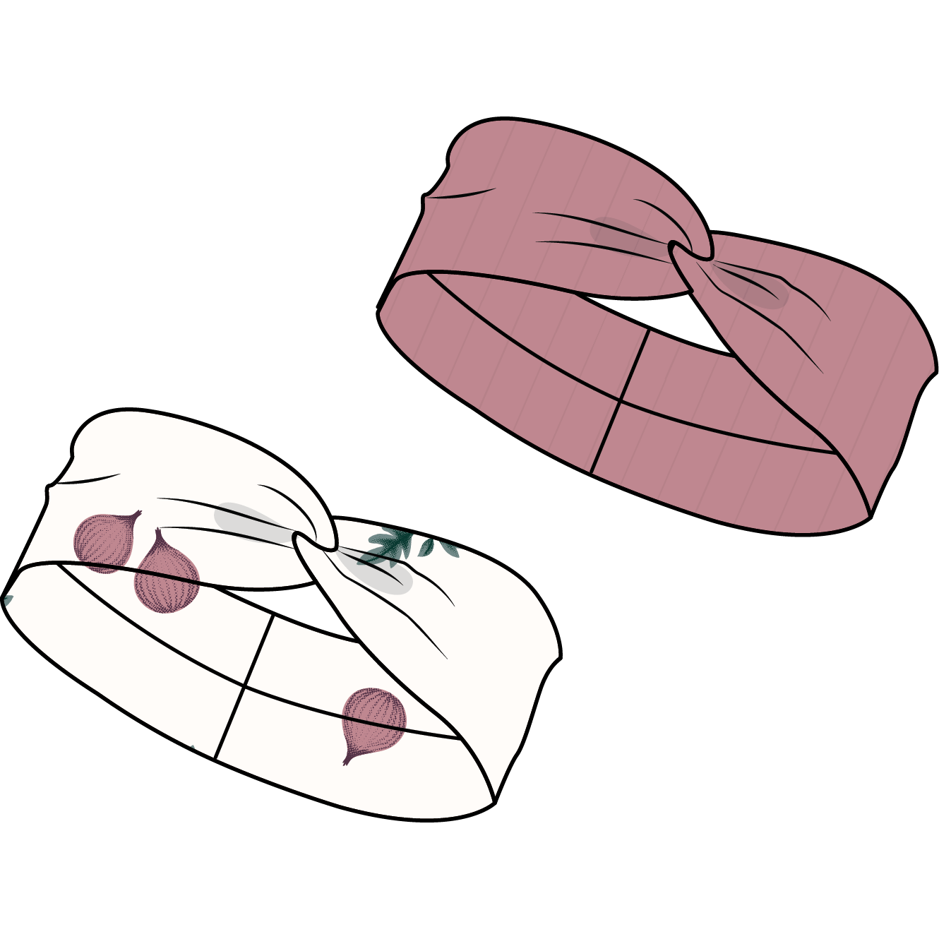 2PK HEADBANDS KNIT-OFFWHITE