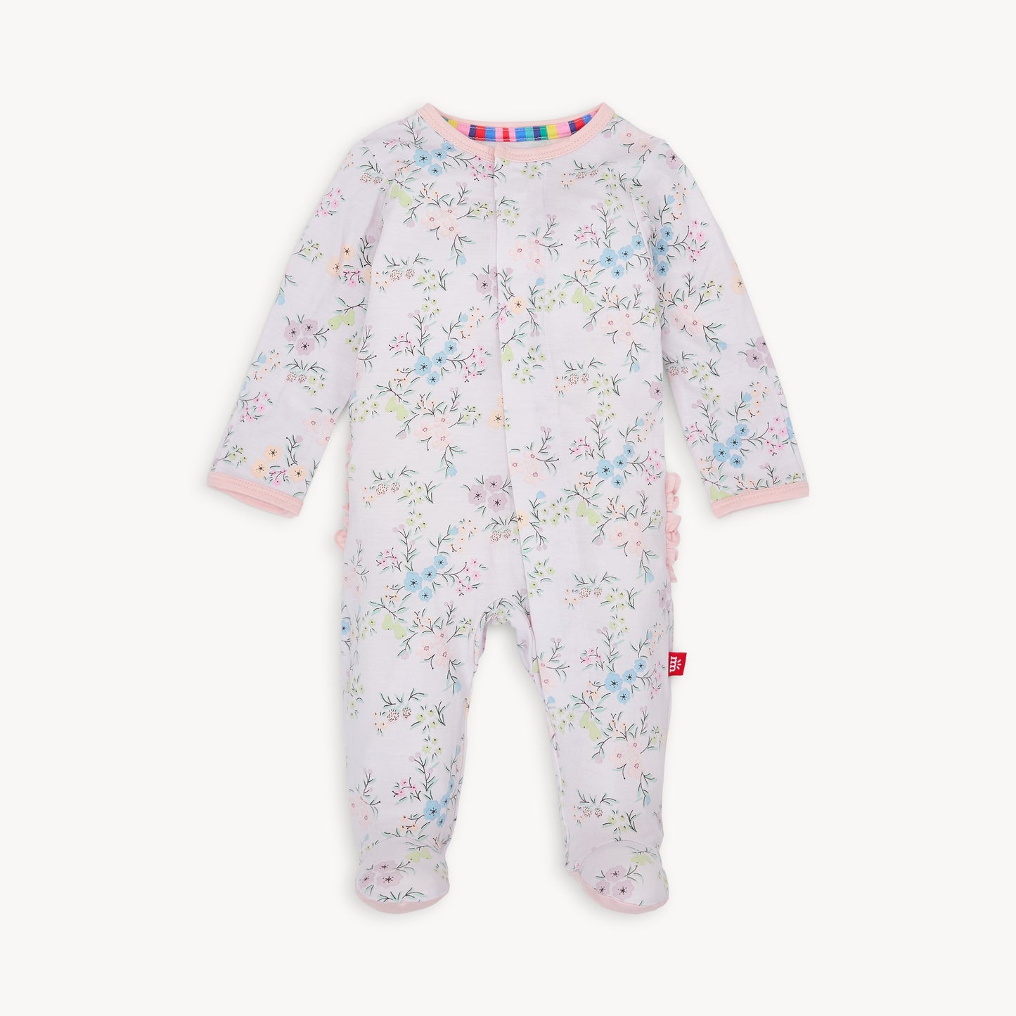 EMILY MODAL FOOTIE WITH RUFFLE