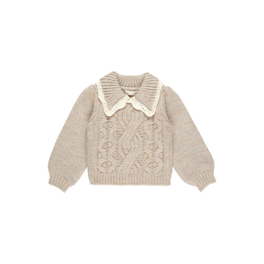 ALICE SWEATER || HEATHERED SAND