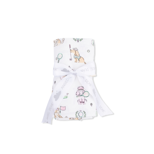Country Club Dogs Pink - Swaddle Blanket