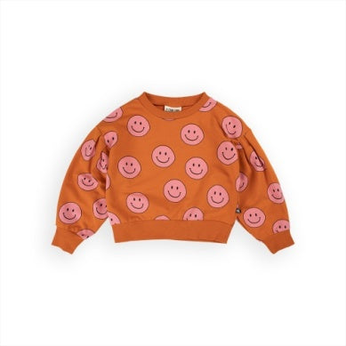 HAPPY FACE GIRLS SWEATER FRENCH TERRY