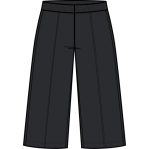 Black wide leg girls pants