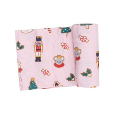 Sugar Plum Fairy Christmas Cookie Pink - Swaddle Blanket