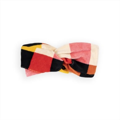 CHECKERS TWISTED HEADBAND VELVET