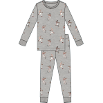 Basketball player print on heather grey PJ set