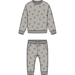 Dragon print on cement jogger set