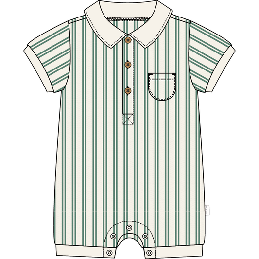 S/S ROMPER KNIT-BEIGE