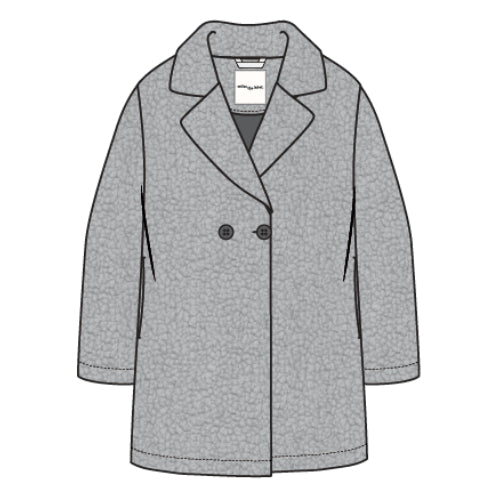 SHERPA COAT WOVEN-GREY LT.