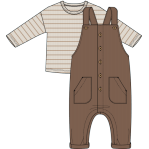 Mustang corduroy overall set