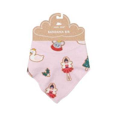 Sugar Plum Fairy Christmas Cookie Pink - Bandana Bib