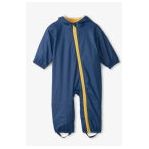 Navy Terry lined baby bundler