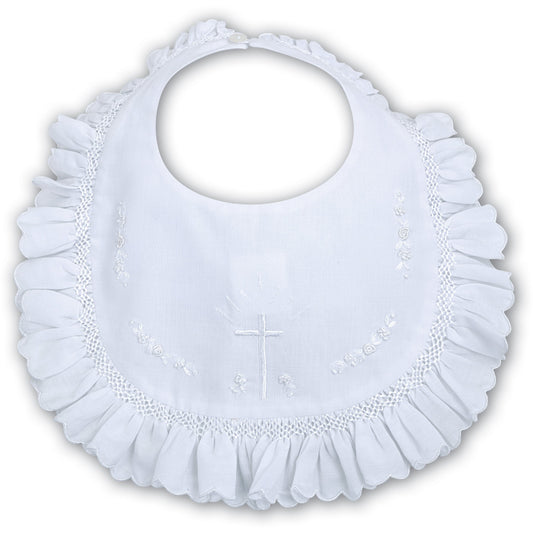 Girls Bib White Cross