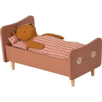 Wooden bed, Teddy mom - Rose