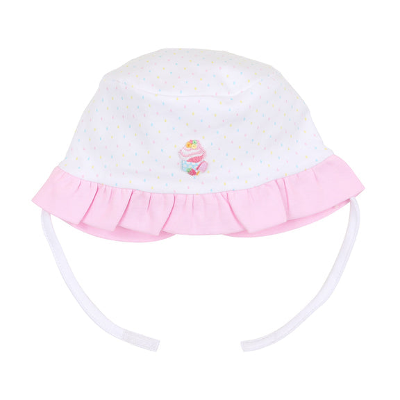 SUMMER TREATS PINK EMBROIDERED FLOPPY HAT