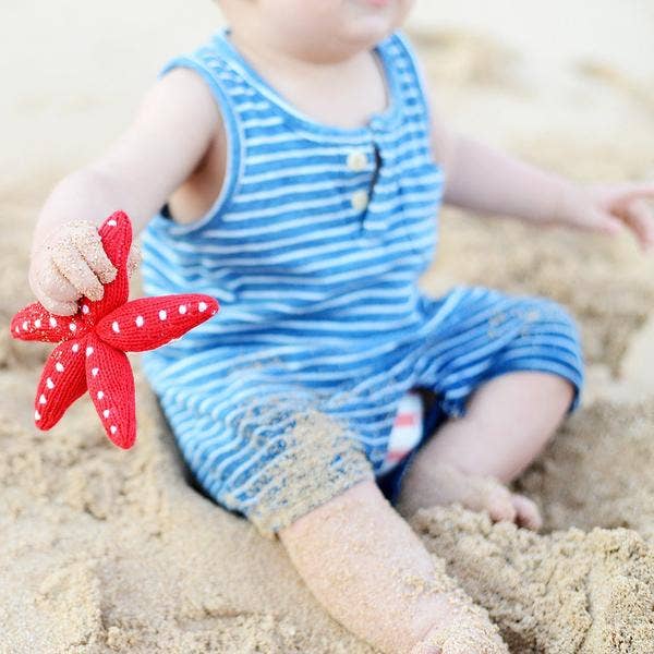 Organic Starfish Rattle Baby Toy