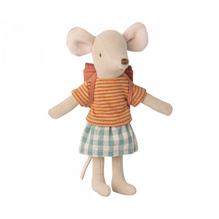 Tricycle mouse, Big sister with bag - Old rose