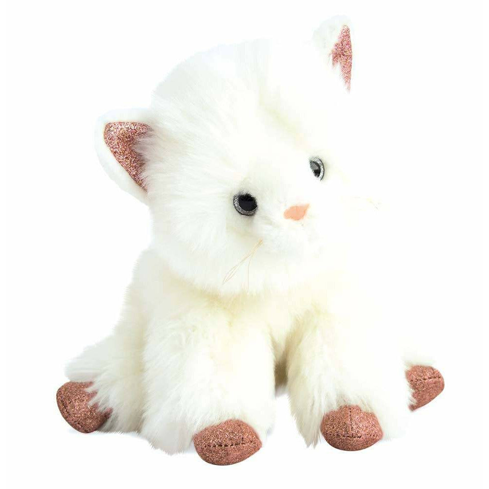 Cat Stuffed Animal with Pink Glitter Accents