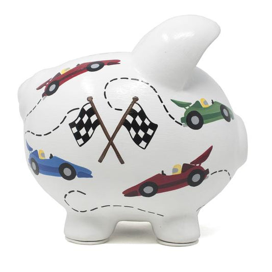 Vroom Race Car Pig Bank