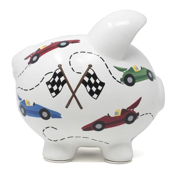 Vroom Race Car Pig Bank