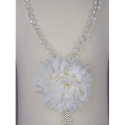 Glass Beaded Flower Necklace