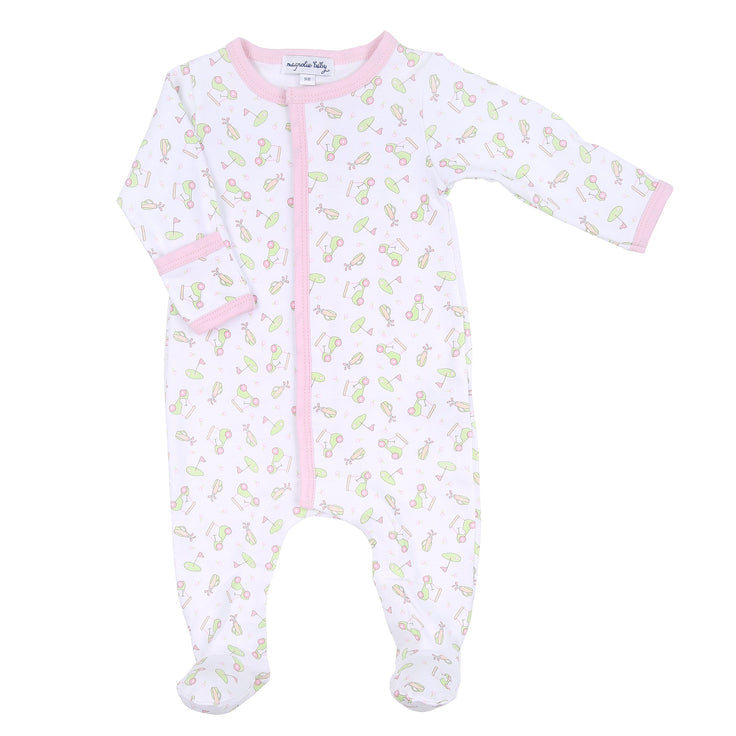 ON THE GREEN PINK PRINTED FOOTIE
