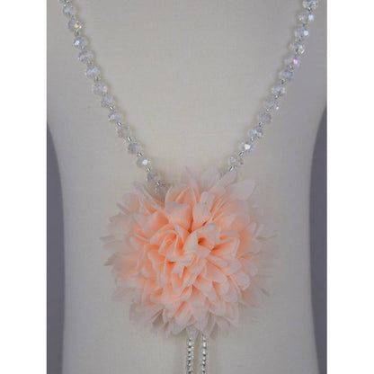 Glass Beaded Flower Necklace