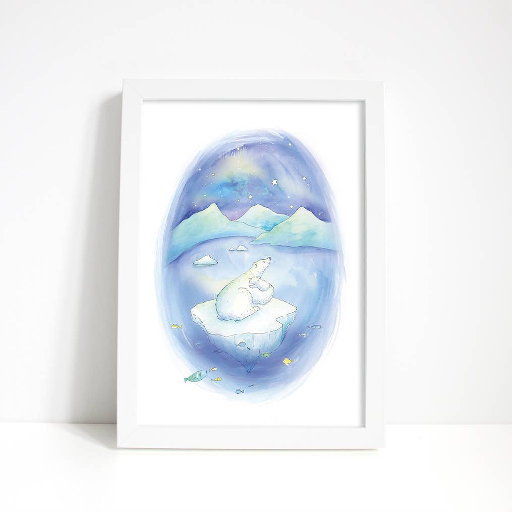 A Polar Bear Called Aurora A4 Art Print