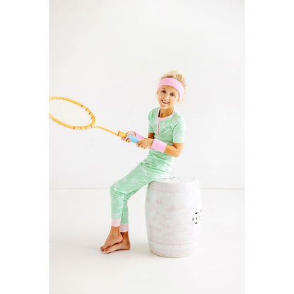 Sara Jane's Short Sleeve Set Make A Racquet With Palm Beach Pink