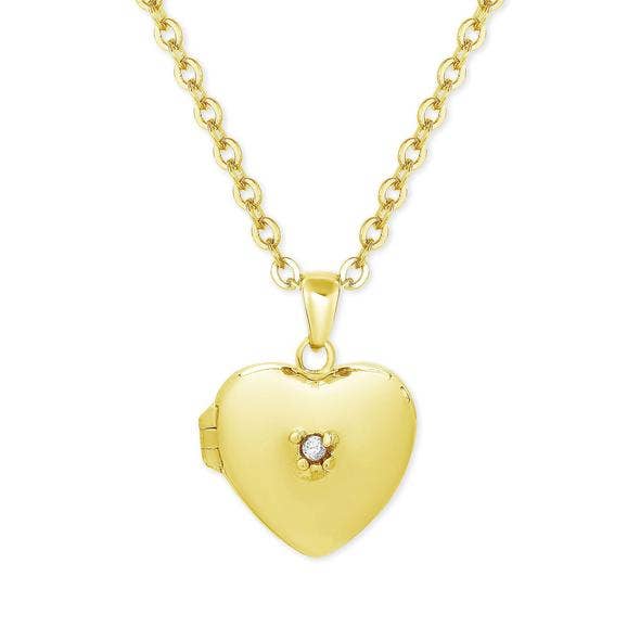 Heart Locket with CZ