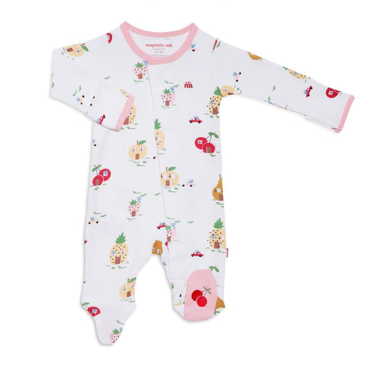 home sweet home organic cotton magnetic footie
