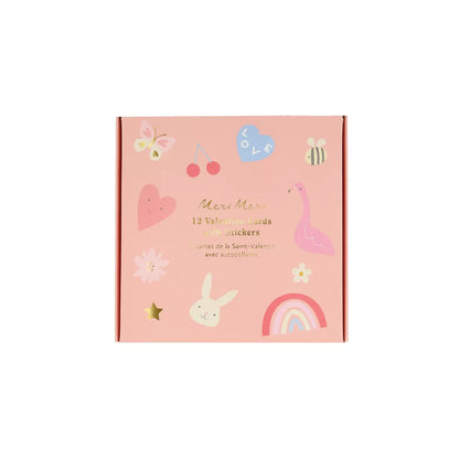 Meri Meri Heart Concertina Valentine Cards & Stickers (Pack of 12)