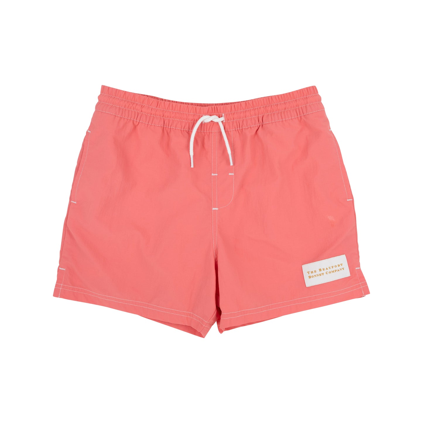 Sarasota Swim Trunks Parrot Cay Coral With Colorblock Stripes