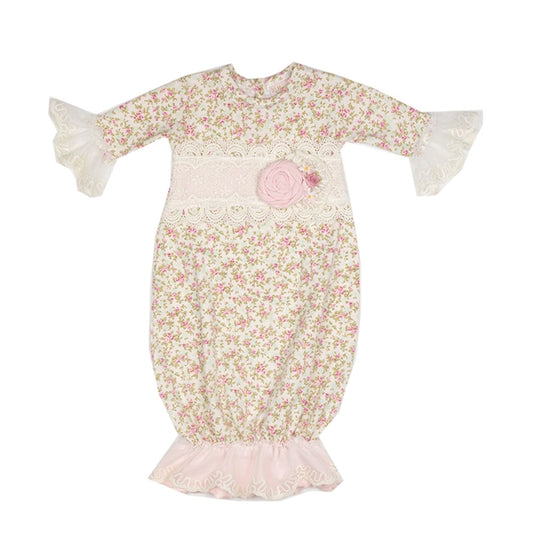 SWEET PEA TAKE-ME-HOME GOWN AND HAT 0-3MO
